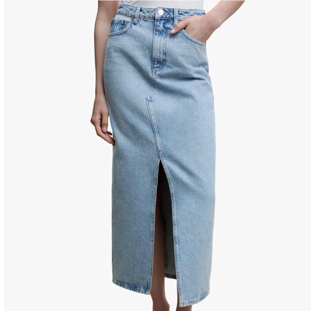 Mango Blue Denim Maxi Skirt - Picture 5 of 10